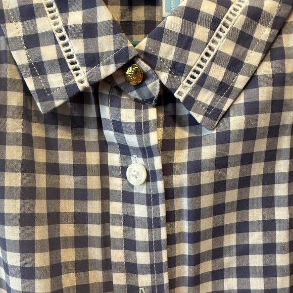 Draper James Long Sleeve Gingham Button Down - Picture 2 of 5